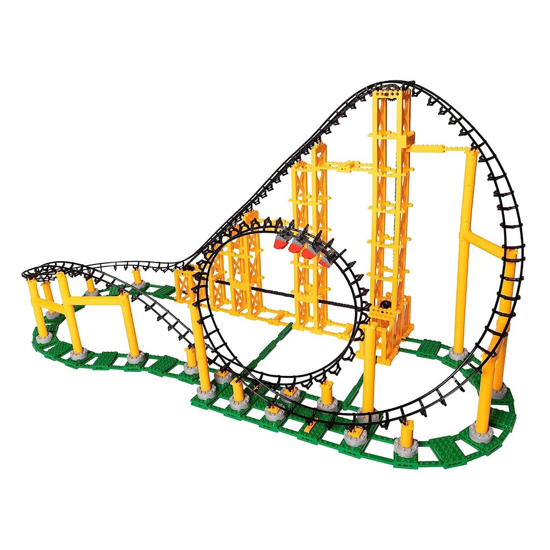 CDX Blocks: Sidewinder - 825 Pieces, Building Brick Set, Gravity Powered Looping Coaster Model, Promotes STEM Learning - Image 2