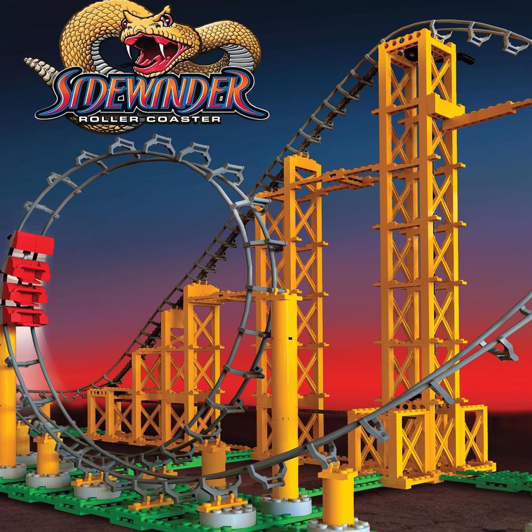 CDX Blocks: Sidewinder - 825 Pieces, Building Brick Set, Gravity Powered Looping Coaster Model, Promotes STEM Learning - Image 6