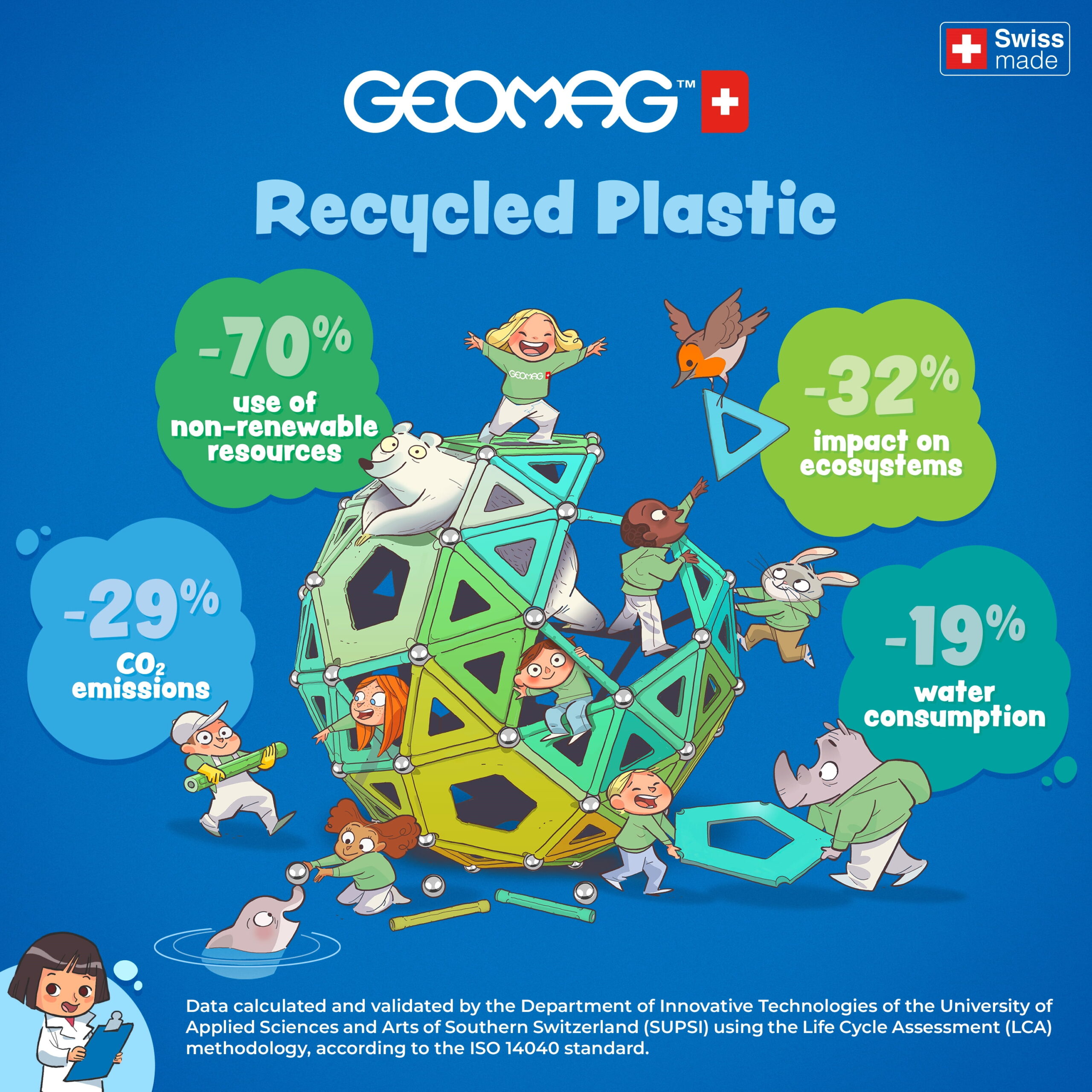 GEOMAG Magicube Shapes Recycled Magnetic Toy Set - 32 Pieces - Image 6