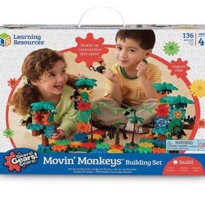Learning Resources Gears! Gears! Gears! Movin' Monkeys Building Set, 136 Pieces