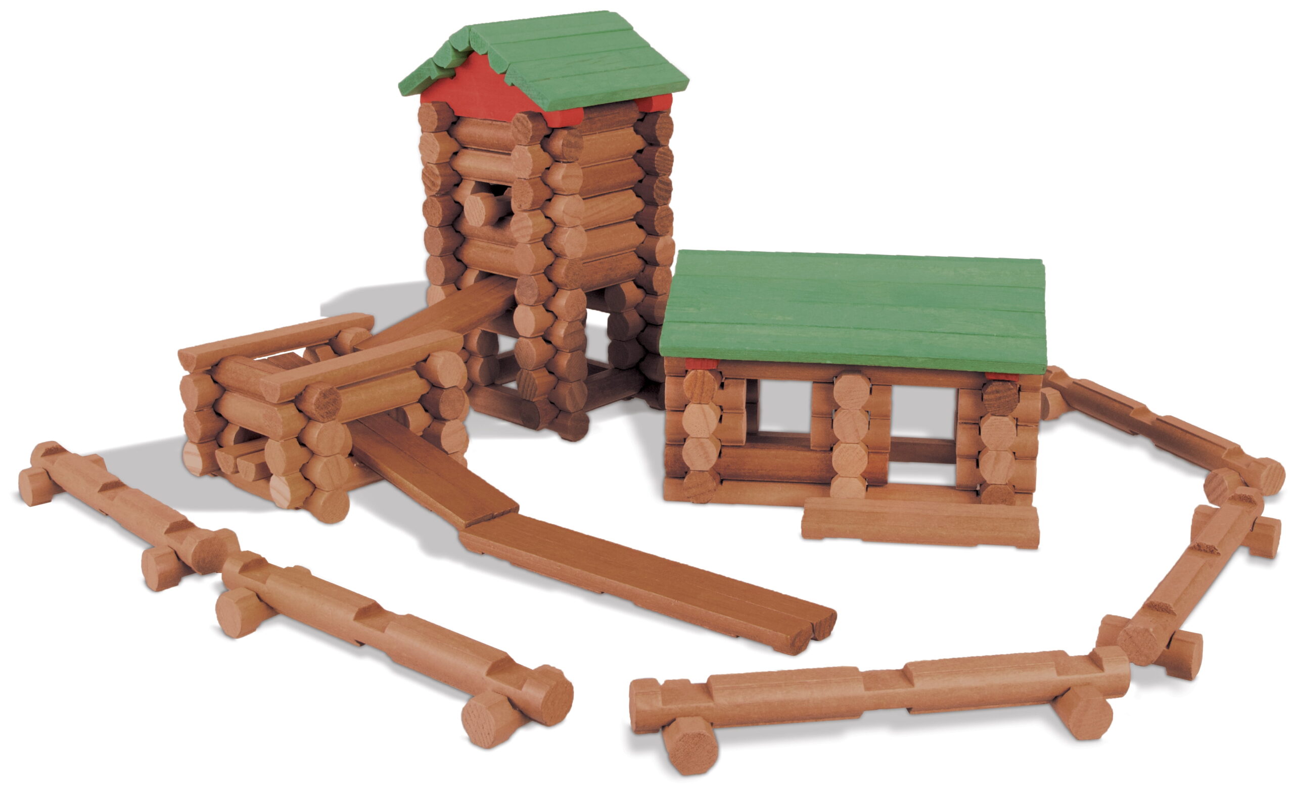 LINCOLN LOGS - Collector's Edition Village - 327 All Wood Pieces - Collectible Tin - Image 3