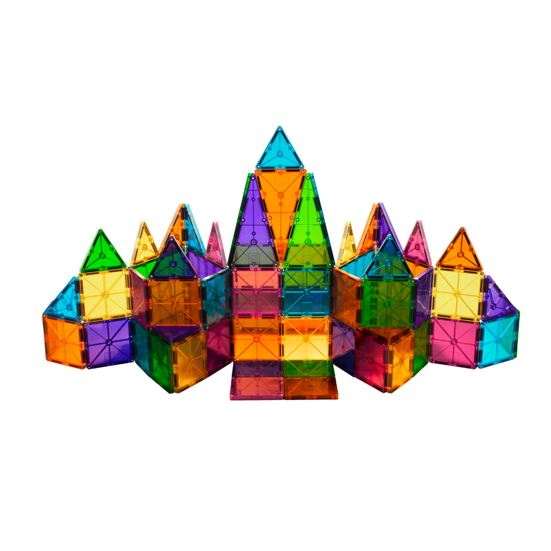 MAGNA-TILES Clear Colors 74 Piece Set, Ages 3+ - Image 4