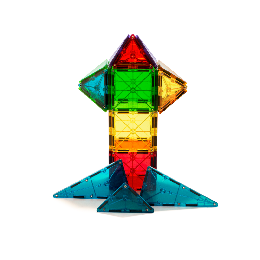 MAGNA-TILES Clear Colors 74 Piece Set, Ages 3+ - Image 5