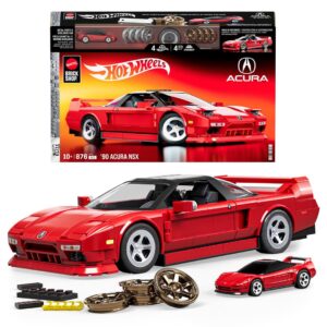 Mattel Brick Shop Hot Wheels 90 Acura NSX Building Toy (876 Pieces), for Collectors