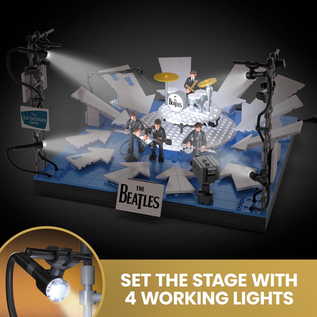 MEGA The Beatles Building Set with Ed Sullivan Stage, LED Lights (681 Pieces) for Adult Collectors - Image 3