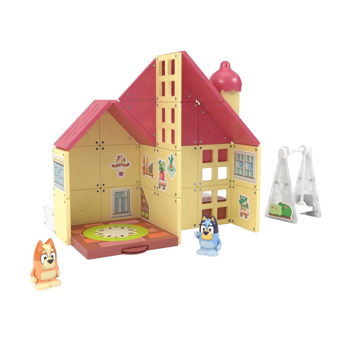 Tile Town Bluey Home Magnetic Tiles Construction Building Playset, Bluey and Bingo Figures, Ages 3+ - Image 12