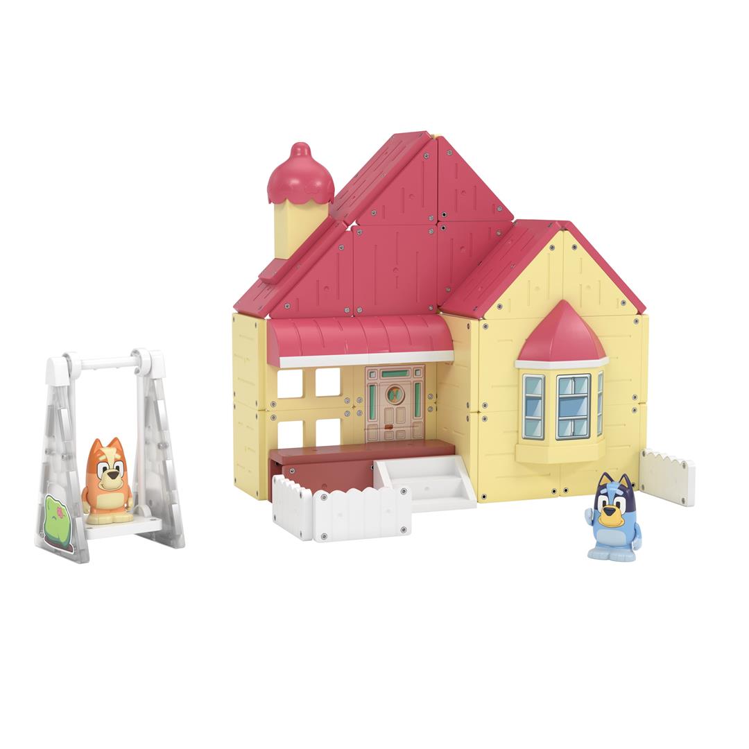 Tile Town Bluey Home Magnetic Tiles Construction Building Playset, Bluey and Bingo Figures, Ages 3+ - Image 6